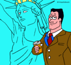 Dibujo Estados Unidos de América pintado por osmar