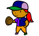 Dibujo Jugadora de béisbol pintado por renata
