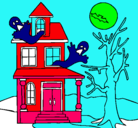 Dibujo Casa fantansma pintado por NIZA