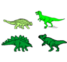 Dibujo Dinosaurios de tierra pintado por johan