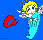 Dibujo Ángel pintado por angelaestefania