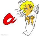 Dibujo Ángel pintado por prisci