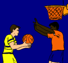 Dibujo Jugador defendiendo pintado por arantza