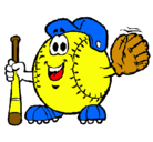 Dibujo Bola de béisbol pintado por eduardo