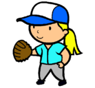 Dibujo Jugadora de béisbol pintado por andres