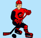 Dibujo Jugador de hockey sobre hielo pintado por juan