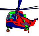 Dibujo Helicóptero al rescate pintado por joaquin Rizzo
