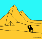 Dibujo Paisaje con pirámides pintado por emilia