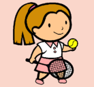 Dibujo Chica tenista pintado por andrada