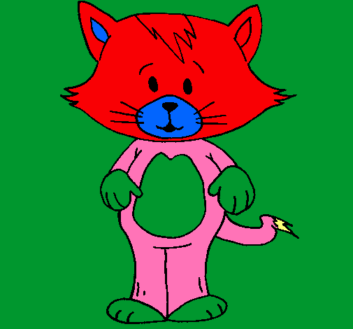 Dibujo Gato con flequillo pintado por aleysha4