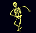 Dibujo Esqueleto contento pintado por abraham