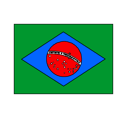 Dibujo Brasil pintado por valentina