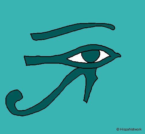Dibujo Ojo Horus pintado por checcid