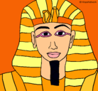 Dibujo Tutankamon pintado por andrea