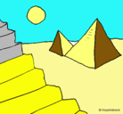 Dibujo Pirámides pintado por nena