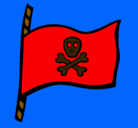 Dibujo Bandera pirata pintado por MARIO