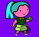 Dibujo Chica tenista pintado por emilia