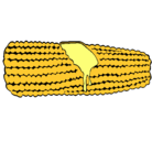 Dibujo Mazorca de maíz pintado por elote