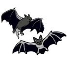 Dibujo Un par de murciélagos pintado por efisio