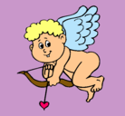 Dibujo Cupido pintado por paola