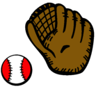 Dibujo Guante y bola de béisbol pintado por gerardo