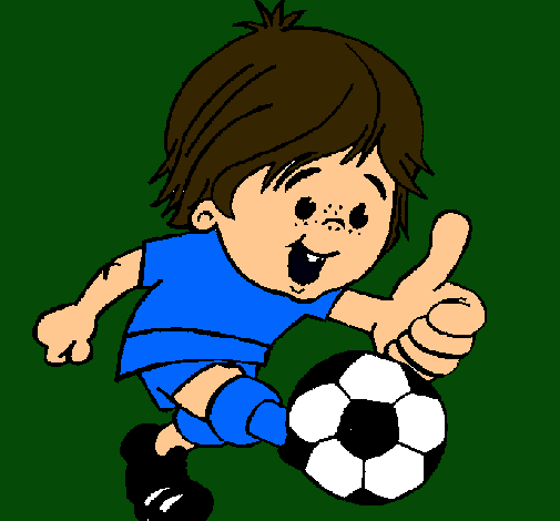 Dibujo Chico jugando a fútbol pintado por checcid
