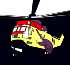 Dibujo Helicóptero al rescate pintado por angel