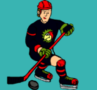 Dibujo Jugador de hockey sobre hielo pintado por Squiel