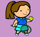 Dibujo Chica tenista pintado por aida