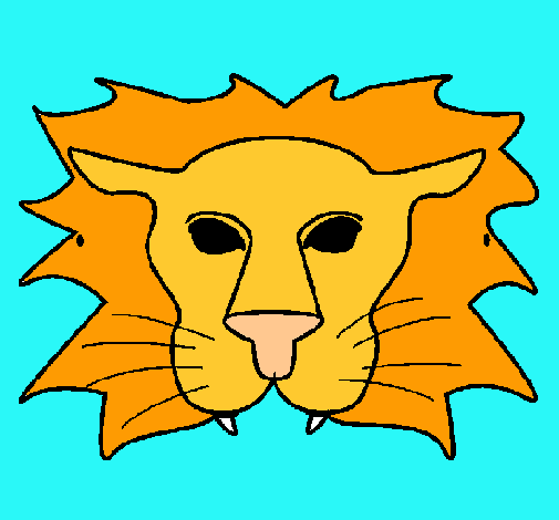 Dibujo León pintado por rochistar