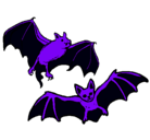 Dibujo Un par de murciélagos pintado por eva