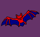 Dibujo Murciélago volando pintado por go