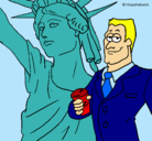 Dibujo Estados Unidos de América pintado por amdrada