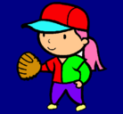 Dibujo Jugadora de béisbol pintado por MARIA P. Y JUAN