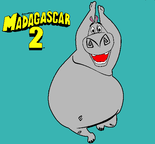 Dibujo Madagascar 2 Gloria pintado por bagguin