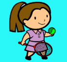Dibujo Chica tenista pintado por fran