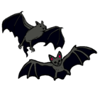 Dibujo Un par de murciélagos pintado por amaya 