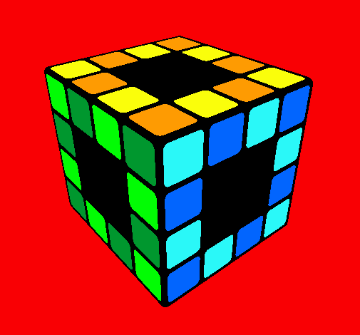 Dibujo Cubo de Rubik pintado por sheryl_selena