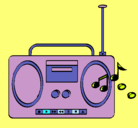 Dibujo Radio cassette 2 pintado por leidy