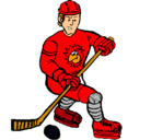 Dibujo Jugador de hockey sobre hielo pintado por JUAN ESTEBAN