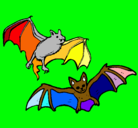 Dibujo Un par de murciélagos pintado por huguito