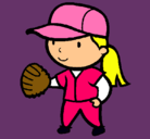 Dibujo Jugadora de béisbol pintado por checcid