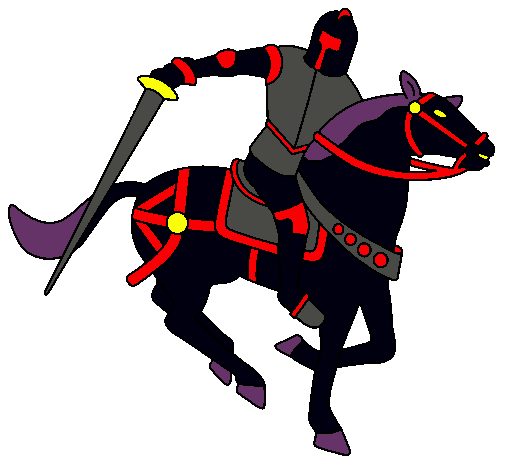 Dibujo Caballero a caballo IV pintado por Manika