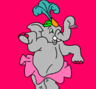 Dibujo Elefante bailando pintado por belanobs