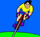 Dibujo Ciclista con gorra pintado por ivan