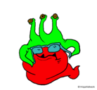 Dibujo Extraterrestre con gafas pintado por lucia