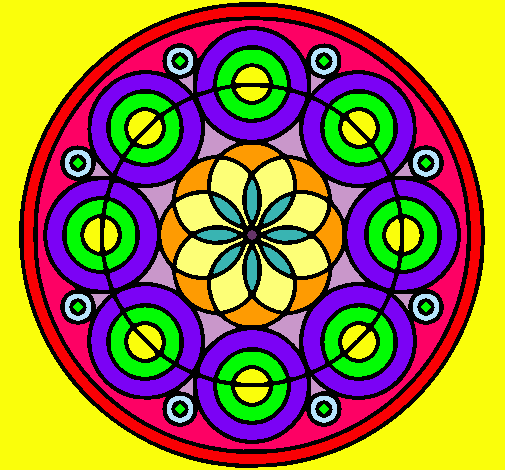 Dibujo Mandala 35 pintado por Gali