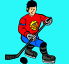 Dibujo Jugador de hockey sobre hielo pintado por SEBAS Y MARIA P