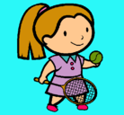 Dibujo Chica tenista pintado por josselin