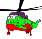 Dibujo Helicóptero al rescate pintado por koleta
